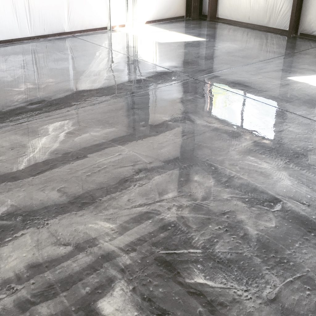 Metallic epoxy garage on sale floor